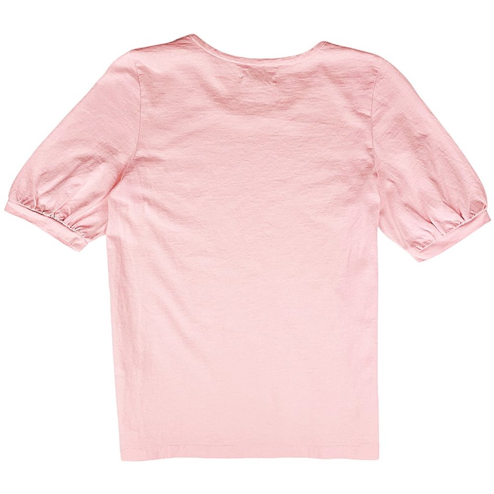 Madewell Dreamy Pink Puff Sleeve Cotton Knit Tee - Picture 6 of 10